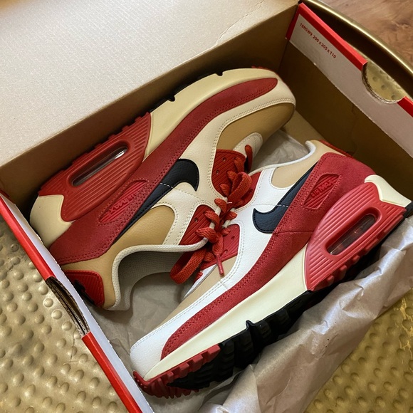 Nike Air Max 90 LTR "Sesame/Red Clay/Sail", men’s size 5.5, women’s size 7.5. - Picture 7 of 8